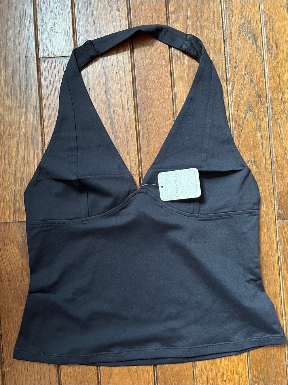 Free People Black Still Here Halter Top Size Medium New With Tags NWT